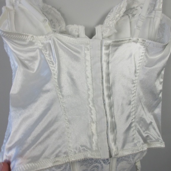 Victorias Secret Vintage Gold Label Bustier Corset 36C White Lingerie Bridal 134 - Picture 6 of 14